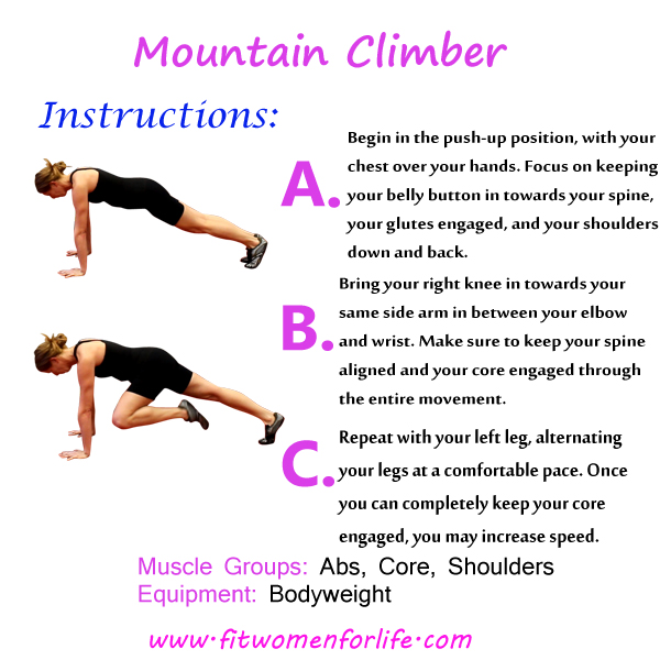 Mountain Climbing Ab Workout Mountain Climbers Exercises LQNUN