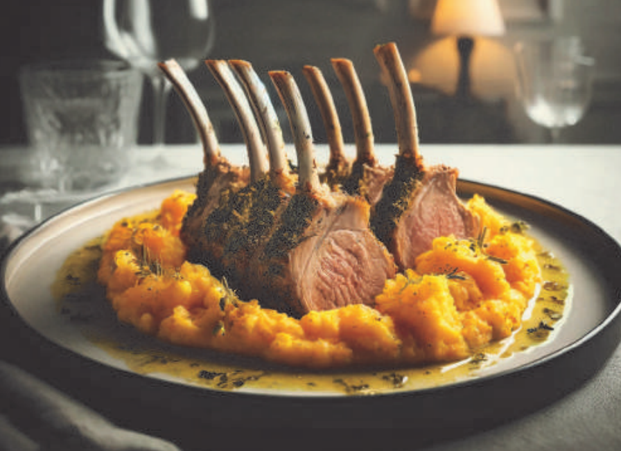 Herb-Crusted Rack of Lamb with Root Vegetable Puree | Upgraded Health