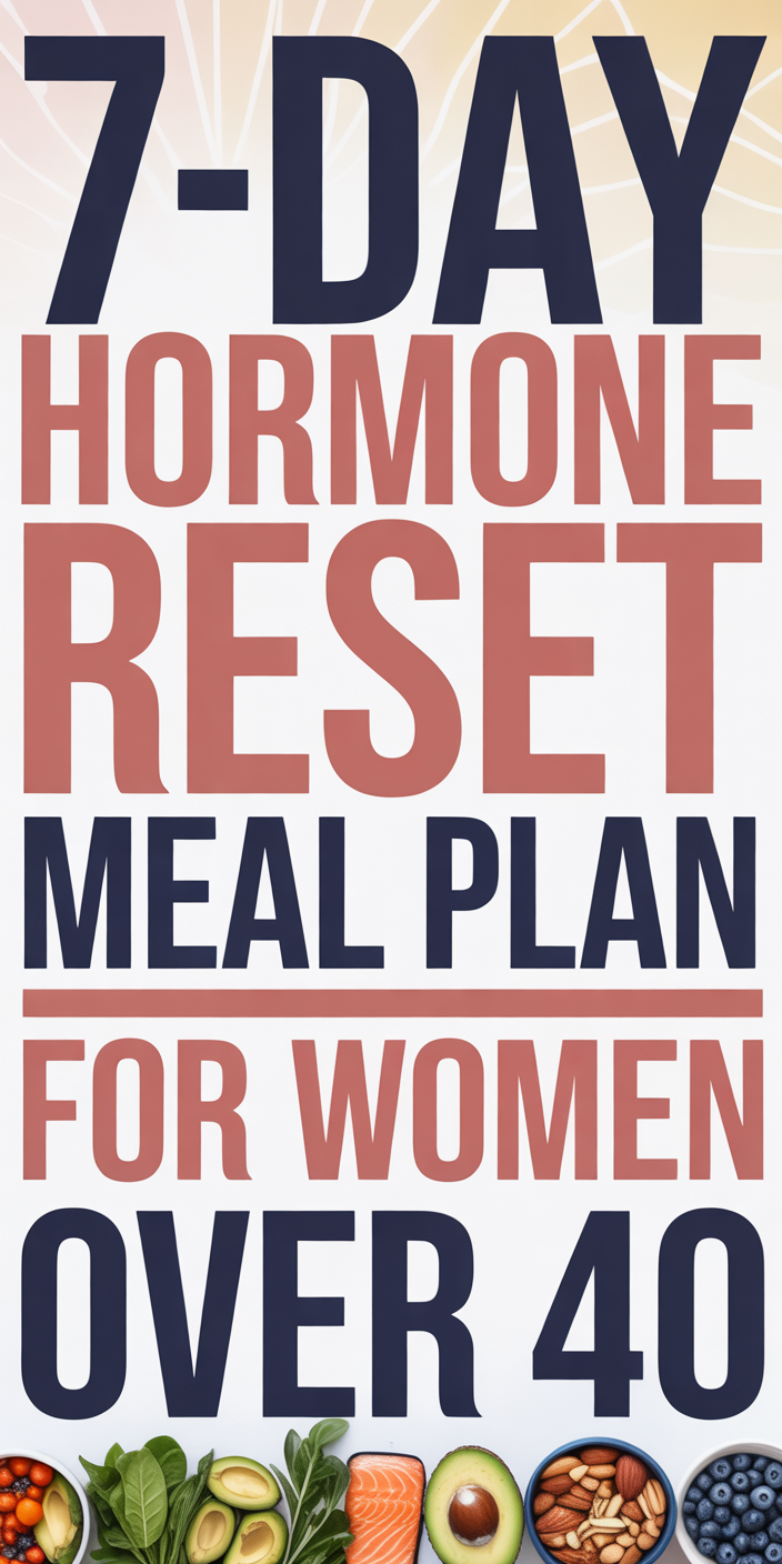 Transform Your Health: 7-Day Hormone Reset Meal Plan for Women Over 40 ...