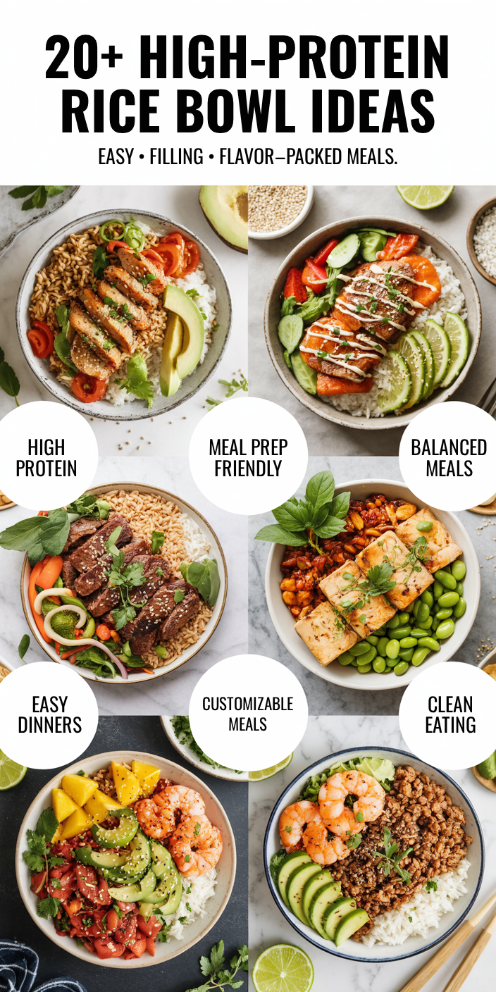 20+ High-Protein Rice Bowl Ideas | Upgraded Health