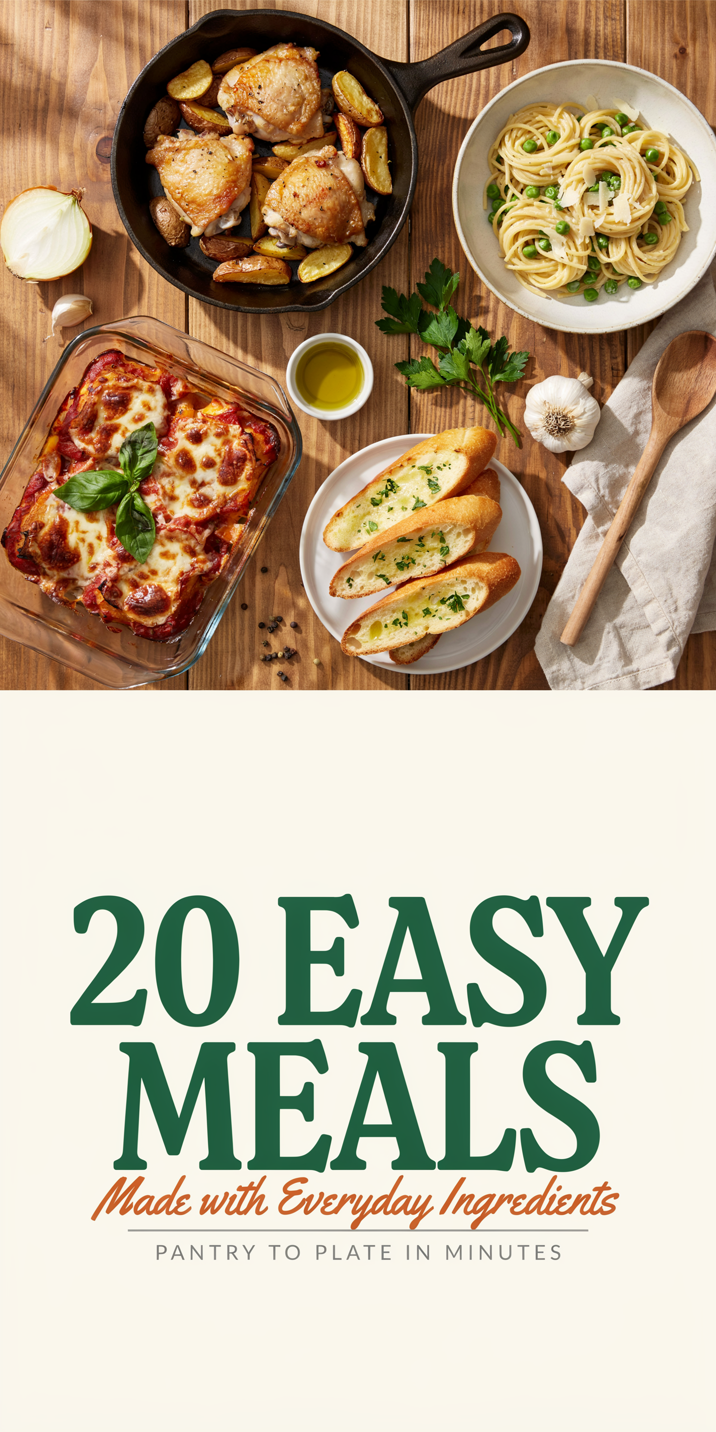 Basic Simple Meals 20 Easy Meals Made With Everyday Ingredients: Simple, Fast Recipes for ...