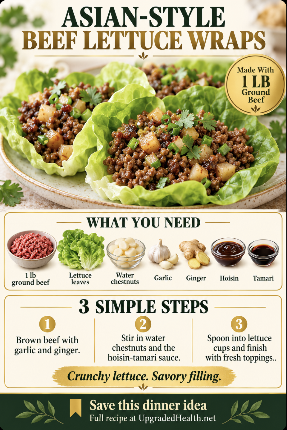 Asian-Style Ground Beef Lettuce Wraps