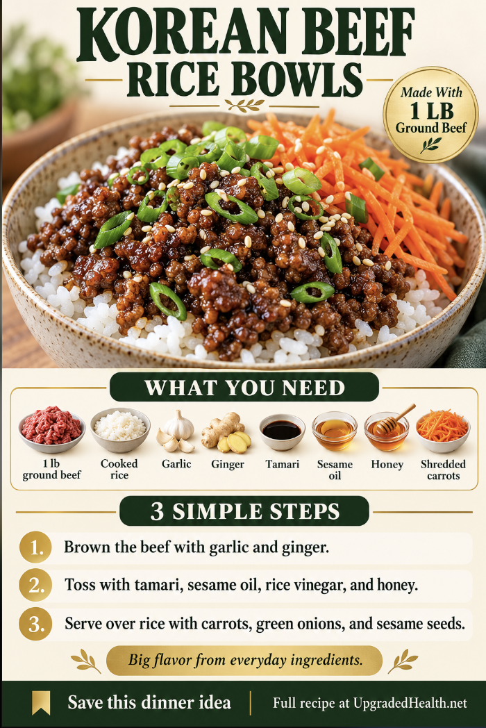 Easy Korean Ground Beef Rice Bowls for Dinner