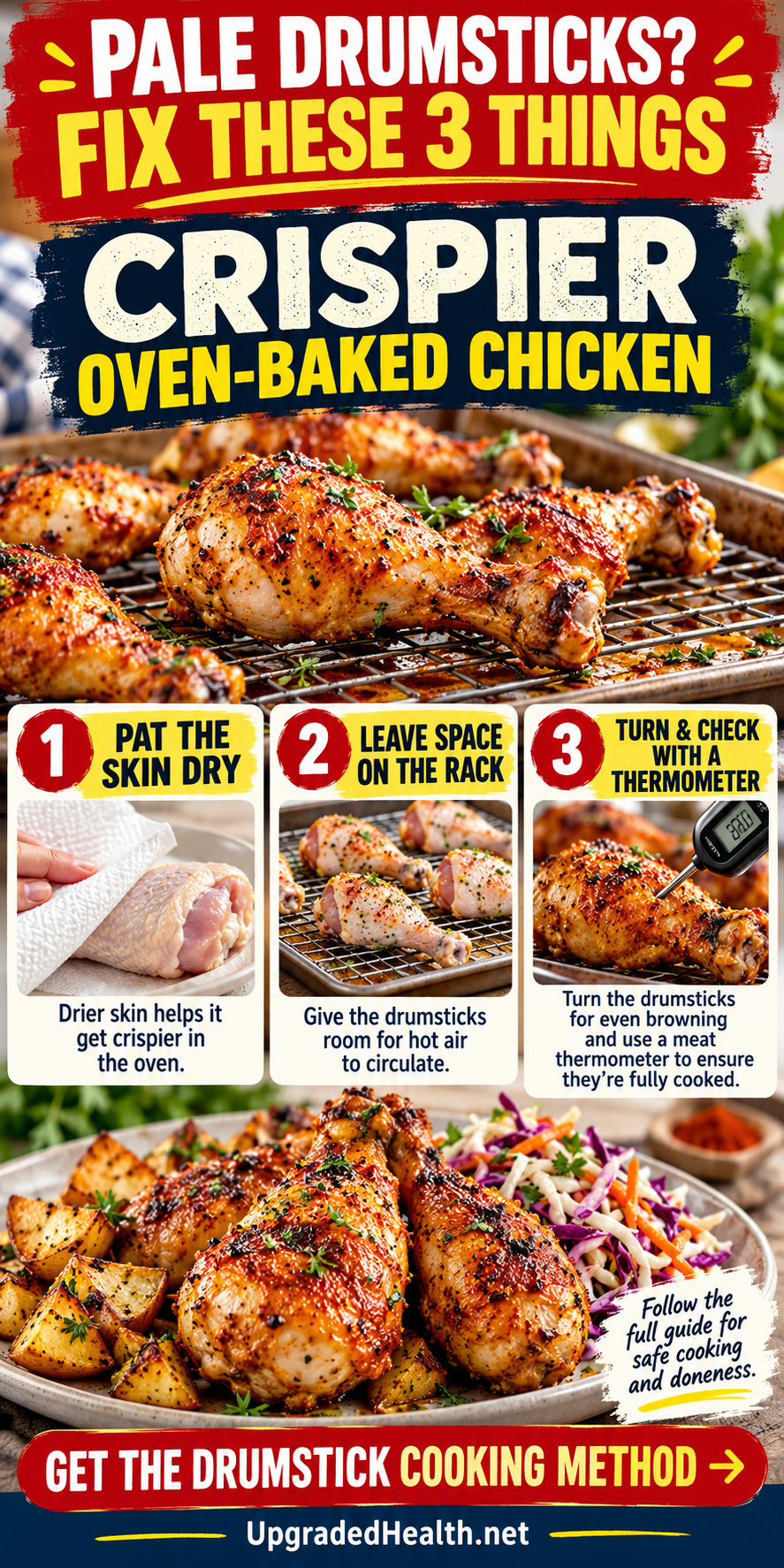 How to Cook Chicken Drumsticks With Crispier Skin — visual cooking guide.