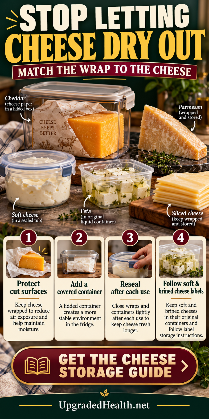 How to Store Cheese Without Drying It Out — visual kitchen guide.